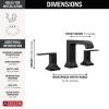 imageDelta Faucet Velum Widespread Bathroom Faucet 3 Hole Gold Bathroom Sink Faucet 2 Handle Bathroom Faucet Bath Faucet PopUp Drain Assembly Champagne Bronze 3537LFCZMPUMatte Black
