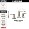 imageDelta Faucet Velum Widespread Bathroom Faucet 3 Hole Gold Bathroom Sink Faucet 2 Handle Bathroom Faucet Bath Faucet PopUp Drain Assembly Champagne Bronze 3537LFCZMPUStainless