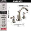 imageDelta Faucet Windemere Widespread Bathroom Faucet Oil Rubbed Bronze Bathroom Sink Faucet 3 Hole Bathroom Faucet Metal Drain Assembly Oil Rubbed Bronze B3596LFOBStainless