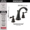 imageDelta Faucet Windemere Widespread Bathroom Faucet Oil Rubbed Bronze Bathroom Sink Faucet 3 Hole Bathroom Faucet Metal Drain Assembly Oil Rubbed Bronze B3596LFOBOil Rubbed Bronze