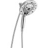 imageDelta Faucet 5Spray In2ition Dual Shower Head with HandHeld Spray H2Okinetic Chrome Shower Head with Hose Showerheads Handheld Shower Heads Magnetic Docking Chrome 5848025PK