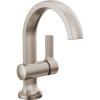 imageDelta Faucet Albion Single Hole Bathroom Faucet BlackGold Single Handle Bathroom Faucet Bathroom Sink Faucet Metal Push PopUp Drain Assembly Matte BlackChampagne Bronze 15855LFGZSpotshield Stainless