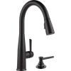 imageDelta Faucet Essa Kitchen Faucet with Pull Down Sprayer Kitchen Sink Faucet Brushed Nickel Magnetic Docking Spray Head Delta Kitchen Faucet Pull Down Arctic Stainless 9113ARDSTMatte Black