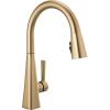 imageDelta Faucet Lenta Brushed Nickel Kitchen Faucet Kitchen Faucets with Pull Down Sprayer Kitchen Sink Faucet Faucet for Kitchen Sink Magnetic Docking Spray Head SpotShield Stainless 19802ZSPDSTChampagne Bronze