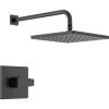 imageDelta Faucet Modern Raincan Square SingleFunction Shower Valve Trim Kit Black Shower Faucet Set Rainfall Shower Head Black Delta Shower Trim Kit Matte Black T14268BLPP Valve Not IncludedMatte Black