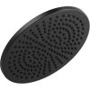 imageDelta Faucet SingleSpray Raincan Shower Head Black Shower Head Rainfall Shower Head Round Shower Head Metal Shower Head 25 GPM Flow Rate Matte Black 52158BL25