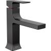 imageDelta Faucet Velum Single Hole Bathroom Faucet Black Bathroom Sink Faucet Single Handle Bathroom Faucet Bath Faucet PopUp Drain Assembly Matte Black 537BLMPUDSTMatte Black