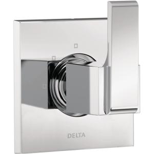 imageDelta Faucet Ara 3Setting Shower Handle Diverter Trim Kit Diverter Valve Trim Kit Black 3 Way Shower Diverter Delta Diverter Trim Matte Black T11867BL Valve Not IncludedChrome