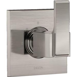imageDelta Faucet Ara 3Setting Shower Handle Diverter Trim Kit Diverter Valve Trim Kit Black 3 Way Shower Diverter Delta Diverter Trim Matte Black T11867BL Valve Not IncludedStainless