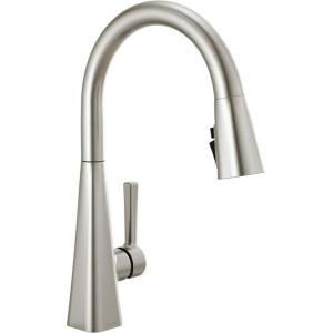 imageDelta Faucet Lenta Brushed Nickel Kitchen Faucet Kitchen Faucets with Pull Down Sprayer Kitchen Sink Faucet Faucet for Kitchen Sink Magnetic Docking Spray Head SpotShield Stainless 19802ZSPDSTSpotshield Stainless