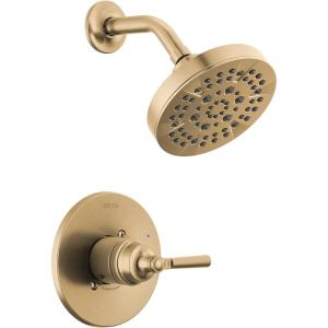 imageDelta Faucet Saylor 14 Series Black Shower Valve Trim Kit Delta Shower System Shower Faucet Set Black Shower Fixture Shower Head and Handle Set Matte Black T14235BL Valve Not IncludedChampagne Bronze
