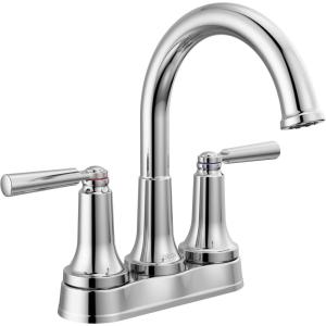 imageDelta Faucet Saylor Gold Bathroom Faucet Bathroom Sink Faucet Centerset Bathroom Faucet for Bathroom Sink Diamond Seal Technology Metal Drain Assembly Champagne Bronze 2535CZMPUDSTChrome