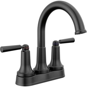 imageDelta Faucet Saylor Gold Bathroom Faucet Bathroom Sink Faucet Centerset Bathroom Faucet for Bathroom Sink Diamond Seal Technology Metal Drain Assembly Champagne Bronze 2535CZMPUDSTMatte Black