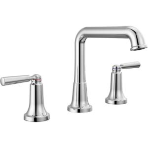 imageDelta Faucet Saylor Gold Widespread Bathroom Faucet 3 Hole Gold Bathroom Faucets Bathroom Sink Faucet with Diamond Seal Technology Metal Drain Assembly Champagne Bronze 3536CZMPUDSTChrome