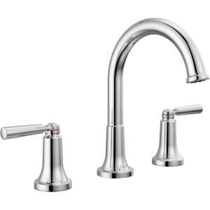imageDelta Faucet Saylor Gold Widespread Bathroom Faucet 3 Hole Gold Bathroom Faucets Bathroom Sink Faucet with Diamond Seal Technology Metal Drain Assembly Champagne Bronze 3535CZMPUDSTChrome