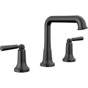 imageDelta Faucet Saylor Gold Widespread Bathroom Faucet 3 Hole Gold Bathroom Faucets Bathroom Sink Faucet with Diamond Seal Technology Metal Drain Assembly Champagne Bronze 3536CZMPUDSTMatte Black