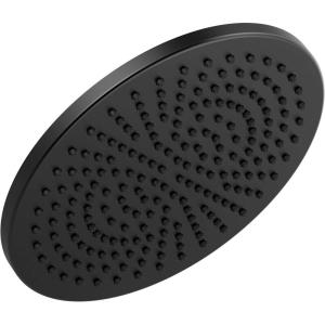 imageDelta Faucet SingleSpray Raincan Shower Head Black Shower Head Rainfall Shower Head Round Shower Head Metal Shower Head 25 GPM Flow Rate Matte Black 52158BL25