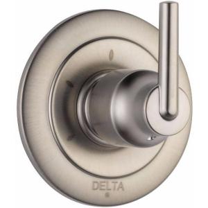 imageDelta Faucet Trinsic 3Setting Shower Handle Diverter Trim Kit Diverter Valve Trim Kit Brushed Nickel 3 Way Shower Diverter Delta Diverter Trim Stainless T11859SS Valve Not Included