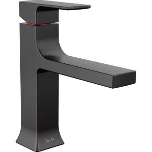 imageDelta Faucet Velum Single Hole Bathroom Faucet Black Bathroom Sink Faucet Single Handle Bathroom Faucet Bath Faucet PopUp Drain Assembly Matte Black 537BLMPUDSTMatte Black
