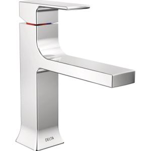 imageDelta Faucet Velum Single Hole Bathroom Faucet Black Bathroom Sink Faucet Single Handle Bathroom Faucet Bath Faucet PopUp Drain Assembly Matte Black 537BLMPUDSTChrome