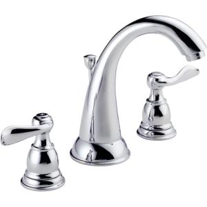 imageDelta Faucet Windemere Widespread Bathroom Faucet Oil Rubbed Bronze Bathroom Sink Faucet 3 Hole Bathroom Faucet Metal Drain Assembly Oil Rubbed Bronze B3596LFOBChrome