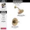 imageDELTA 142749BL Nicoli Tub Shower Matte BlackChampagne Bronze
