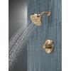 imageDELTA 142749BL Nicoli Tub Shower Matte BlackChampagne Bronze