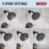 imageDELTA 142749BL Nicoli Tub Shower Matte BlackMatte Black  Champagne Bronze