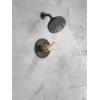imageDELTA 142749BL Nicoli Tub Shower Matte BlackMatte Black  Champagne Bronze