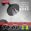 imageDELTA 142749BL Nicoli Tub Shower Matte BlackMatte Black  Champagne Bronze