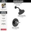 imageDELTA 142749BL Nicoli Tub Shower Matte BlackMatte Black  Chrome