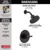 imageDELTA 142749BL Nicoli Tub Shower Matte BlackMatte Black