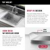 imageDELTA FAUCET 95A93225SSS Lorelai Workstation Kitchen Sink Dropin Top Mount Stainless Steel Single Bowl with WorkFlow Ledge and Chefs Kit of 5 Accessories30in