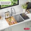 imageDELTA FAUCET 95A93225SSS Lorelai Workstation Kitchen Sink Dropin Top Mount Stainless Steel Single Bowl with WorkFlow Ledge and Chefs Kit of 5 Accessories24in