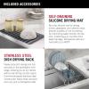 imageDELTA FAUCET 95A93225SSS Lorelai Workstation Kitchen Sink Dropin Top Mount Stainless Steel Single Bowl with WorkFlow Ledge and Chefs Kit of 5 Accessories45in