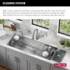 imageDELTA FAUCET 95A93225SSS Lorelai Workstation Kitchen Sink Dropin Top Mount Stainless Steel Single Bowl with WorkFlow Ledge and Chefs Kit of 5 Accessories45in