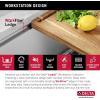 imageDELTA FAUCET 95A93225SSS Lorelai Workstation Kitchen Sink Dropin Top Mount Stainless Steel Single Bowl with WorkFlow Ledge and Chefs Kit of 5 Accessories23in