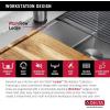 imageDELTA FAUCET 95A93225SSS Lorelai Workstation Kitchen Sink Dropin Top Mount Stainless Steel Single Bowl with WorkFlow Ledge and Chefs Kit of 5 Accessories33in