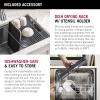 imageDELTA FAUCET 95A93225SSS Lorelai Workstation Kitchen Sink Dropin Top Mount Stainless Steel Single Bowl with WorkFlow Ledge and Chefs Kit of 5 Accessories45in