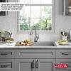 imageDELTA FAUCET 95A93225SSS Lorelai Workstation Kitchen Sink Dropin Top Mount Stainless Steel Single Bowl with WorkFlow Ledge and Chefs Kit of 5 Accessories33in