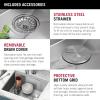 imageDELTA FAUCET 95A93225SSS Lorelai Workstation Kitchen Sink Dropin Top Mount Stainless Steel Single Bowl with WorkFlow Ledge and Chefs Kit of 5 Accessories23in