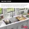 imageDELTA FAUCET 95A93225SSS Lorelai Workstation Kitchen Sink Dropin Top Mount Stainless Steel Single Bowl with WorkFlow Ledge and Chefs Kit of 5 Accessories45in