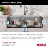 imageDELTA FAUCET 95A93225SSS Lorelai Workstation Kitchen Sink Dropin Top Mount Stainless Steel Single Bowl with WorkFlow Ledge and Chefs Kit of 5 Accessories32in