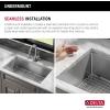 imageDELTA FAUCET 95A93225SSS Lorelai Workstation Kitchen Sink Dropin Top Mount Stainless Steel Single Bowl with WorkFlow Ledge and Chefs Kit of 5 Accessories32in