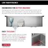 imageDELTA FAUCET 95A93225SSS Lorelai Workstation Kitchen Sink Dropin Top Mount Stainless Steel Single Bowl with WorkFlow Ledge and Chefs Kit of 5 Accessories33in