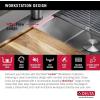 imageDELTA FAUCET 95A93225SSS Lorelai Workstation Kitchen Sink Dropin Top Mount Stainless Steel Single Bowl with WorkFlow Ledge and Chefs Kit of 5 Accessories25in
