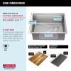 imageDELTA FAUCET 95A93225SSS Lorelai Workstation Kitchen Sink Dropin Top Mount Stainless Steel Single Bowl with WorkFlow Ledge and Chefs Kit of 5 Accessories23in