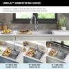 imageDELTA FAUCET 95A93225SSS Lorelai Workstation Kitchen Sink Dropin Top Mount Stainless Steel Single Bowl with WorkFlow Ledge and Chefs Kit of 5 Accessories30in
