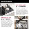 imageDELTA FAUCET 95A93225SSS Lorelai Workstation Kitchen Sink Dropin Top Mount Stainless Steel Single Bowl with WorkFlow Ledge and Chefs Kit of 5 Accessories32in