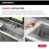 imageDELTA FAUCET 95A93225SSS Lorelai Workstation Kitchen Sink Dropin Top Mount Stainless Steel Single Bowl with WorkFlow Ledge and Chefs Kit of 5 Accessories45in